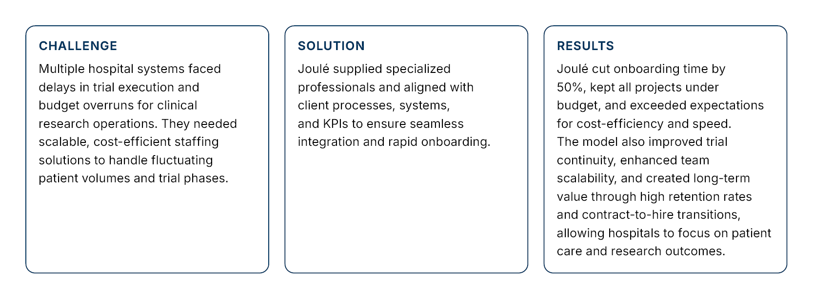 clinical staffing solutions snapshot