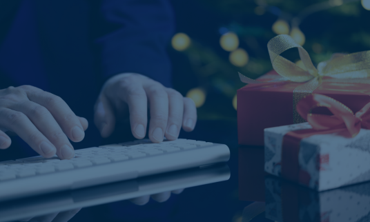 A person typing, "job search tips."